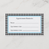 Hahnentrittmuster-Verabredungs-Erinnerungs-Karte Terminkarte (Rückseite)