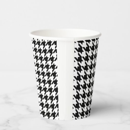 Hahnentrittmuster Vintag Pappbecher (Rechts)