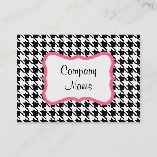 Hahnentrittmuster-Visitenkarte Visitenkarte (Vorderseite)