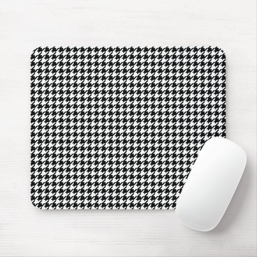 Hahnentrittmustermuster - Schwarzweiss Mousepad (Mit Mouse)