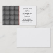 Hahnentrittmustermuster - Schwarzweiss Visitenkarte (Vorne/Hinten)