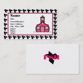 HahnentrittmusterSchoolhouse Visitenkarte (Vorne/Hinten)