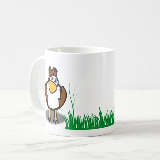 Hahnhenne-Tasse Kaffeetasse (Vorderseite Links)