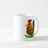 HahnKaffeetasse, Tasse, Huhn, Spaß Kaffeetasse (VorderseiteRechts)
