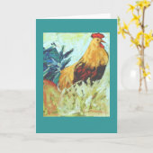 Hahnkarte Karte (Gelbe Blume)