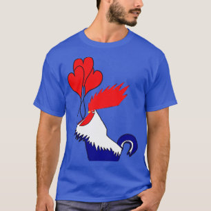 Hahnliebhaber-Vektor-Kunst in fetten hellen Farben T-Shirt