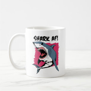 Hai AF! Shark liebt Grafikdesign Hai Kaffeetasse