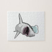 Hai als Koch mit Koch Hut Puzzle (Horizontal)