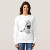 Hai als Koch mit Koch Hut Sweatshirt (Vorne ganz)