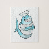 Hai als Koch mit Kochen Schürze Puzzle (Vertikal)