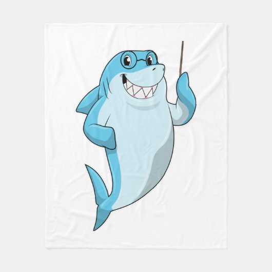 Hai als Lehrer mit Pointer Fleecedecke (Vorderseite)