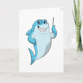 Hai als Lehrer mit Pointer Karte (Vorderseite)