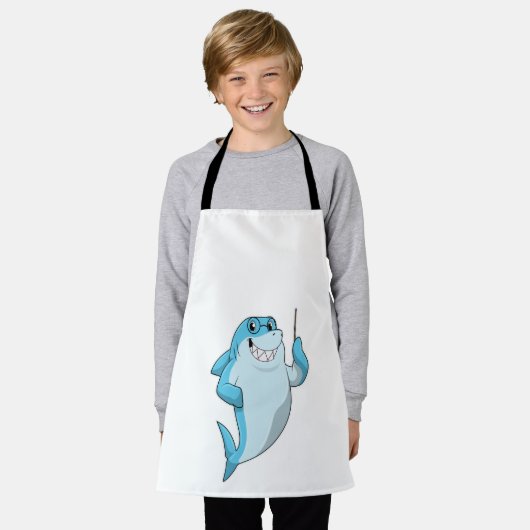 Hai als Lehrer mit Pointer Schürze (Getragen)