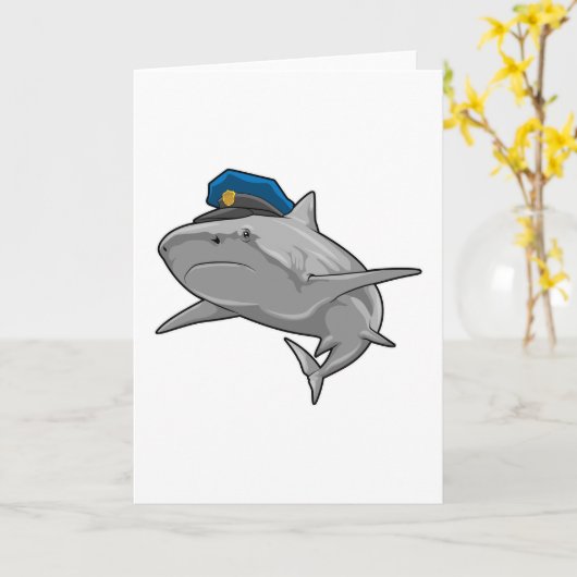 Hai als Polizeibeamte Karte (Gelbe Blume)