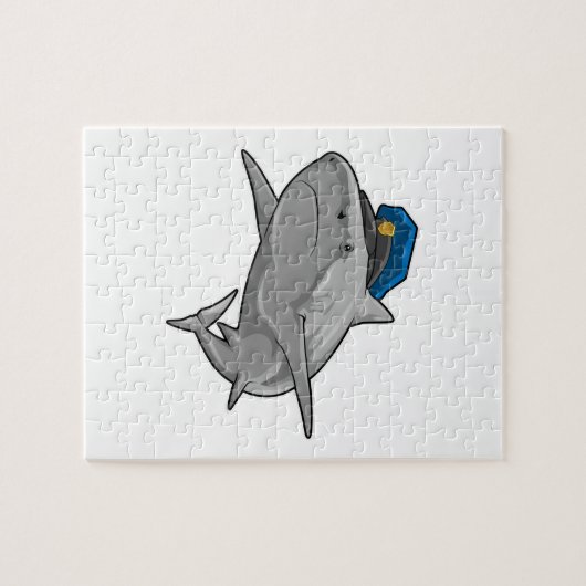 Hai als Polizeibeamte Puzzle (Horizontal)