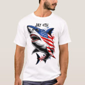 Hai-Amerikanische Flagge 4. Juli T-Shirt (Vorderseite)