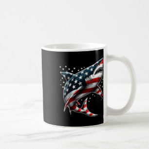 Hai Amerikanische Flagge Usa 4. Juli Lustige Junge Kaffeetasse