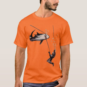 Hai-Angriff auf einen Vintage-Helmtaucher URM T-Shirt