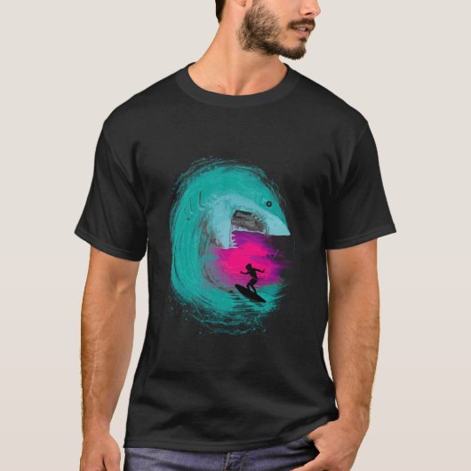 Hai-Angriff Geschenk Mädchen T-Shirt (Vorderseite)