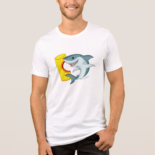 Hai-Attacke! Tri-Blend Shirt (Vorderseite)