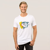 Hai-Attacke! Tri-Blend Shirt (Vorderseite voll)