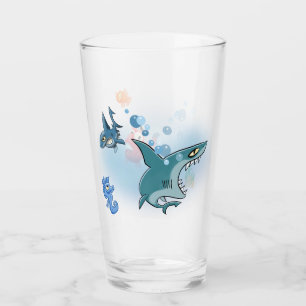 Hai auf der Jagd Glas
