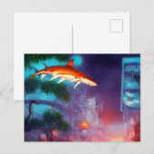 Hai auf der Sky Postcard Postkarte (Vorne/Hinten)