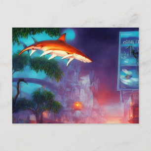 Hai auf der Sky Postcard Postkarte