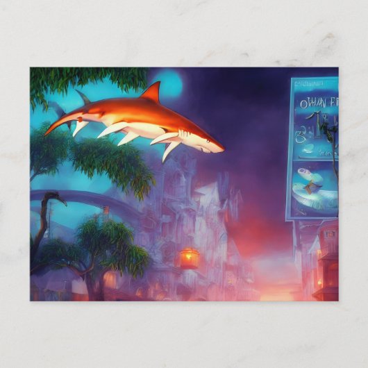 Hai auf der Sky Postcard Postkarte (Vorderseite)