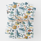 Hai Baby Boy Wrapping Paper Sheets Set 3 Geschenkpapier Set (Beispiel)