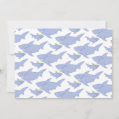 Hai-Baby-Duschgeschlecht - Neutrale Co-Ed Einladung (Rückseite)