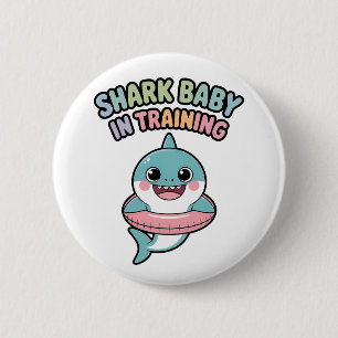 Hai-Baby in Ausbildung Kinder Button