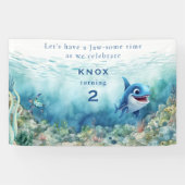 Hai-Backen Geburtstagsparty Begrüßungszeichen Banner (Horizontal)