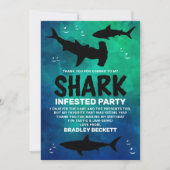 Hai befallen jedes Alter Geburtstagspartei Dankeskarte (Vorderseite)