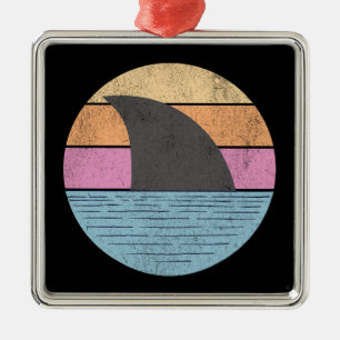 Hai bei Sonnenuntergang Ornament Aus Metall