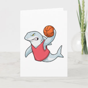 Hai bei Sport mit Basketball Karte