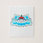 Hai beim Baden mit Schwimmbrille Puzzle (Vertikal)