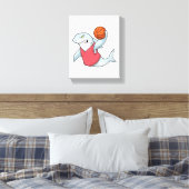 Hai beim Sport mit Basketball Leinwanddruck (Insitu (Schlafzimmer))