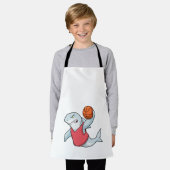 Hai beim Sport mit Basketball Schürze (Getragen)