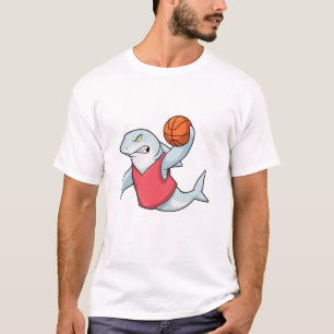 Hai beim Sport mit Basketball T-Shirt