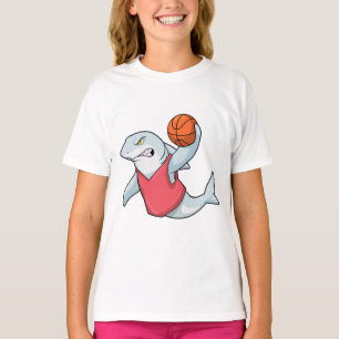 Hai beim Sport mit Basketball T-Shirt