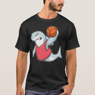 Hai beim Sport mit Basketball T-Shirt