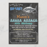 Hai Birthday Chalkboard Einladung