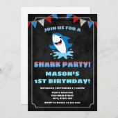 Hai Birthday Einladung Baby Shark (Vorne/Hinten)