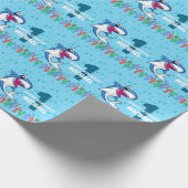 Hai Birthday First Bday Ocean Kinder Geschenkpapier (Ecke)