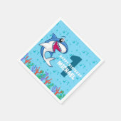 Hai Birthday First Bday Ocean Kinder Serviette (Ecke)