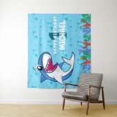 Hai Birthday First Bday Ocean Kinder Wandteppich (Beispiel)