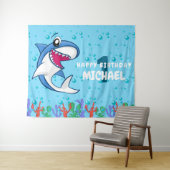 Hai Birthday First Bday Ocean Kinder Wandteppich (Beispiel (Horizontal))