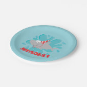 Hai Birthday Pappteller (Schrägansicht)