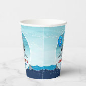 Hai Birthday Party Blue Paper Cup Pappbecher (Rechts)